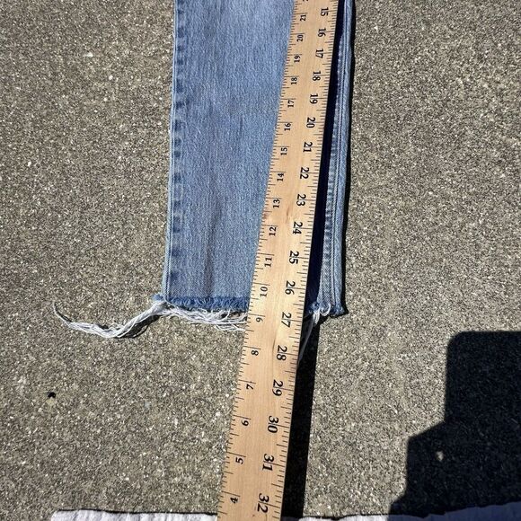 Aeropostale Mom Jeans Womens 8 (26x26.5) Light Blue Mid Rise Denim Festival - Picture 4 of 9